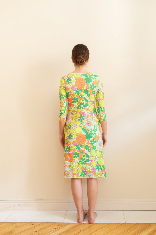 Vestido Sacha pistacho flowers