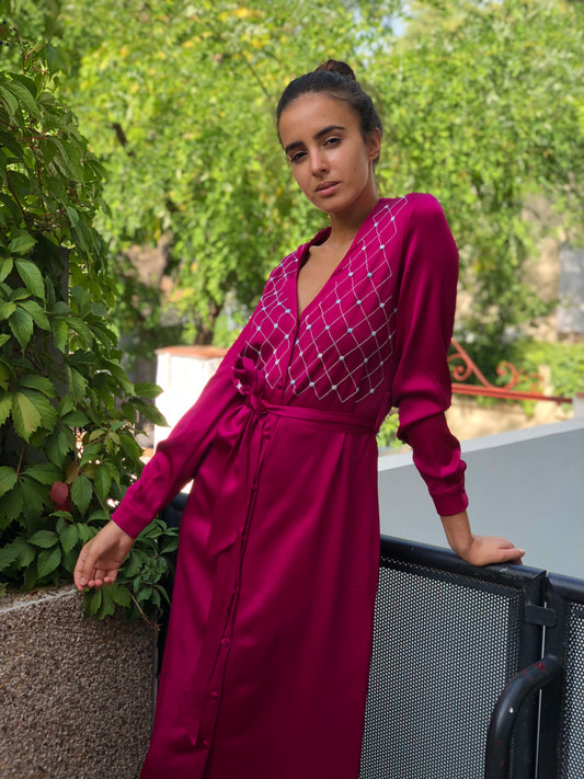 <transcy>KAIA VIOLET DRESS</transcy>